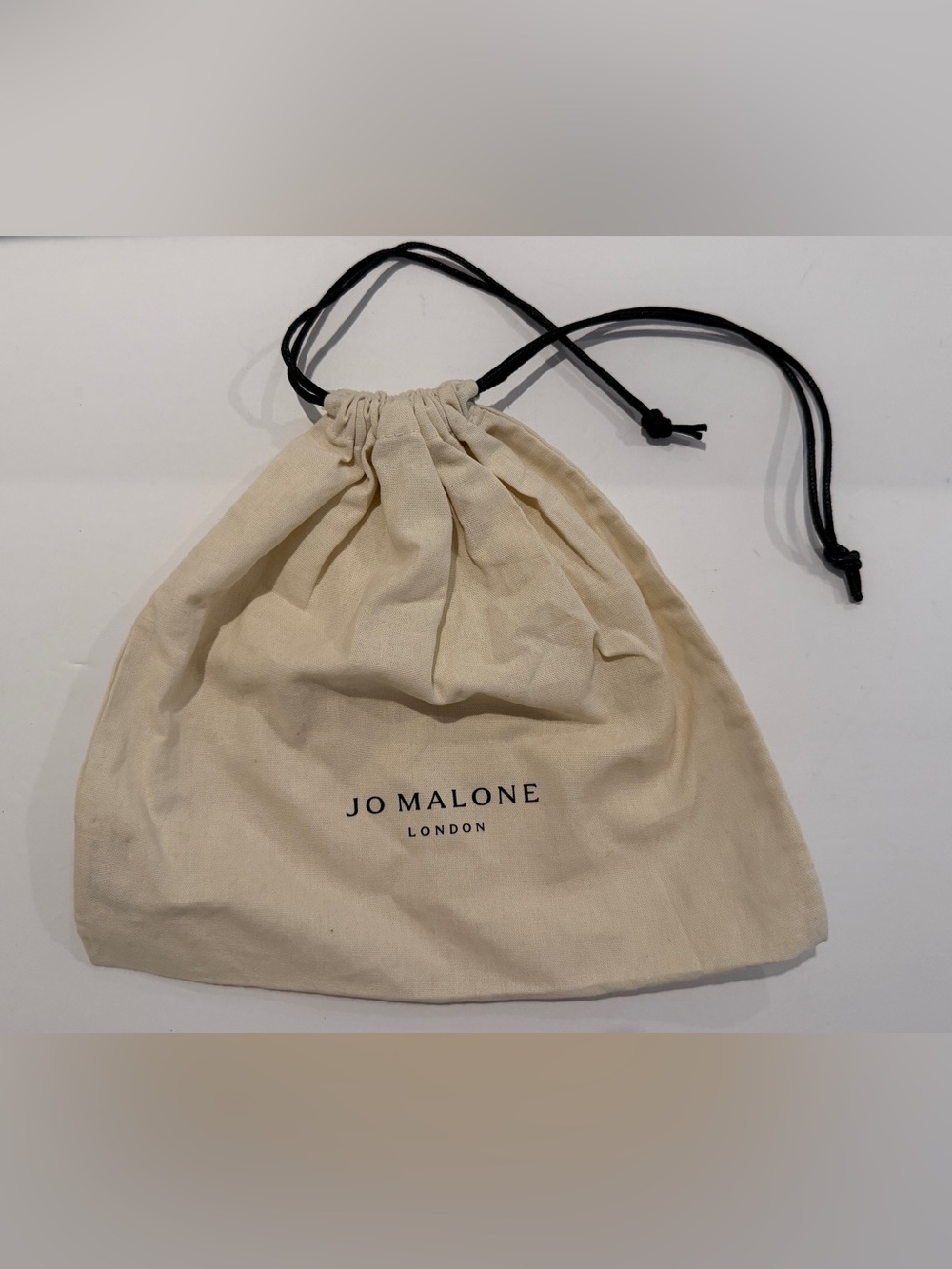 Jo Malone Cream Drawstring Pouch with Black Cord